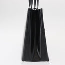 Salvatore Ferragamo Gancini Hand Bag Leather Black Gold Auth 154475-5