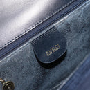 GUCCI Hand Bag Suede Navy Gold 000 2026 0306 Auth 154476-16