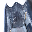 GUCCI Hand Bag Suede Navy Gold 000 2026 0306 Auth 154476-19