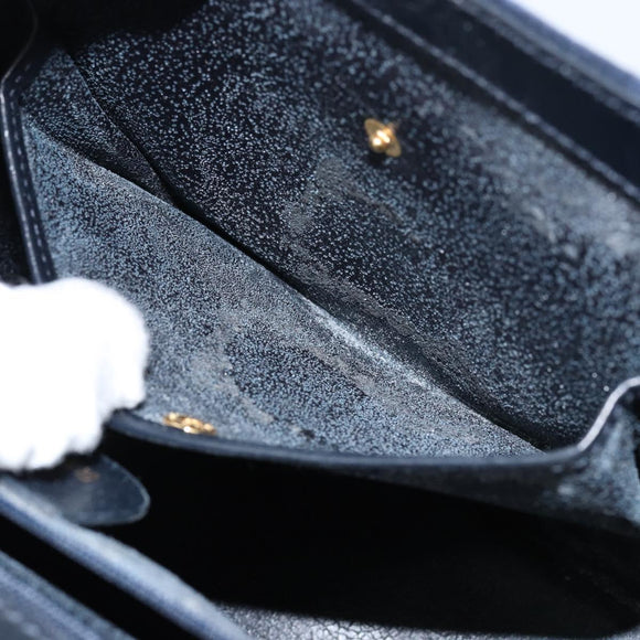 GUCCI Hand Bag Suede Navy Gold 000 2026 0306 Auth 154476