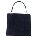 GUCCI Hand Bag Suede Navy Gold 000 2026 0306 Auth 154476-3