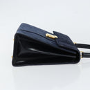 GUCCI Hand Bag Suede Navy Gold 000 2026 0306 Auth 154476-4