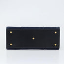 GUCCI Hand Bag Suede Navy Gold 000 2026 0306 Auth 154476-9