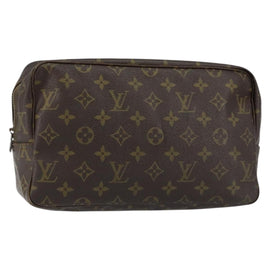 LOUIS VUITTON Monogram Trousse Toilette 28 Clutch Bag M47522 LV Auth 154484