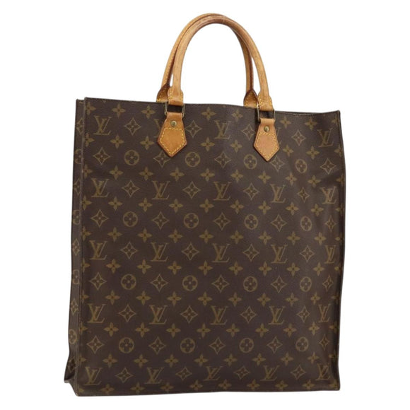 LOUIS VUITTON Monogram Sac Plat Hand Bag M51140 LV Auth 154492