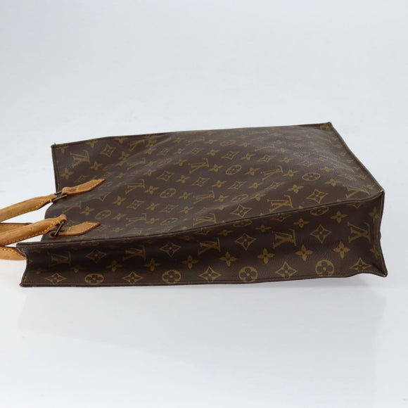 LOUIS VUITTON Monogram Sac Plat Hand Bag M51140 LV Auth 154492