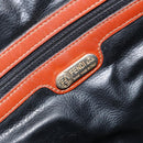 FENDI Pecan Canvas Hand Bag PVC Black Brown Auth 154500-18