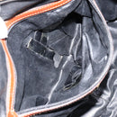 FENDI Pecan Canvas Hand Bag PVC Black Brown Auth 154500-23