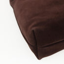 GUCCI Shoulder Bag Suede Brown Silver Auth 154501-16