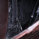 GUCCI Shoulder Bag Suede Brown Silver Auth 154501-20