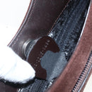 GUCCI Shoulder Bag Suede Brown Silver Auth 154501-12