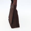 GUCCI Shoulder Bag Suede Brown Silver Auth 154501-4