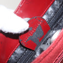 GUCCI Shoulder Bag Suede Red Silver Auth 154502-12