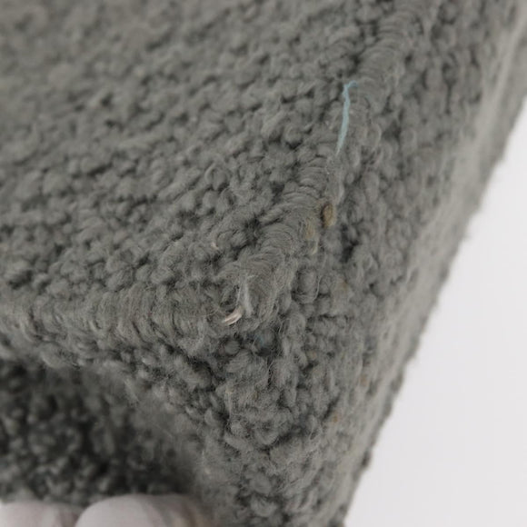 Salvatore Ferragamo Hand Bag Wool Gray Silver Auth 154503