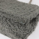 Salvatore Ferragamo Hand Bag Wool Gray Silver Auth 154503-11