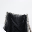 Salvatore Ferragamo Hand Bag Wool Gray Silver Auth 154503-16