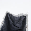 Salvatore Ferragamo Hand Bag Wool Gray Silver Auth 154503-17