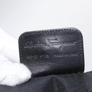 Salvatore Ferragamo Hand Bag Wool Gray Silver Auth 154503-19