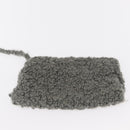 Salvatore Ferragamo Hand Bag Wool Gray Silver Auth 154503-20