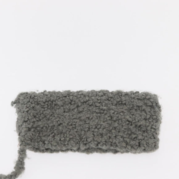 Salvatore Ferragamo Hand Bag Wool Gray Silver Auth 154503