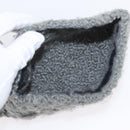 Salvatore Ferragamo Hand Bag Wool Gray Silver Auth 154503-22