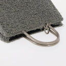 Salvatore Ferragamo Hand Bag Wool Gray Silver Auth 154503-6