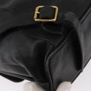 GUCCI Bamboo Backpack Leather Black Gold 003 2058 0016 Auth 154504-18