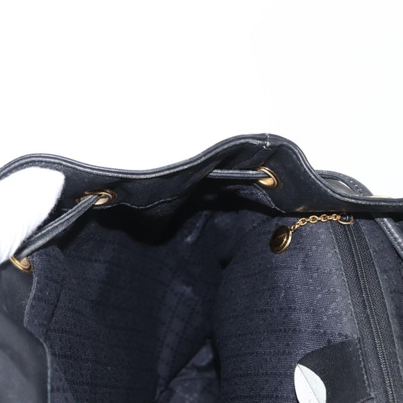 GUCCI Bamboo Backpack Leather Black Gold 003 2058 0016 Auth 154504