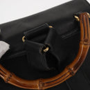 GUCCI Bamboo Backpack Leather Black Gold 003 2058 0016 Auth 154504-7