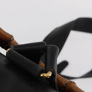 GUCCI Bamboo Backpack Leather Black Gold 003 2058 0016 Auth 154504-8