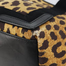 BALENCIAGA Cabas S Hand Bag Canvas Brown Silver 339933 Auth 154505-10