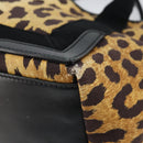 BALENCIAGA Cabas S Hand Bag Canvas Brown Silver 339933 Auth 154505-12