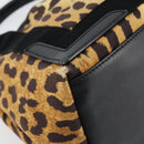 BALENCIAGA Cabas S Hand Bag Canvas Brown Silver 339933 Auth 154505-16
