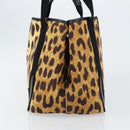 BALENCIAGA Cabas S Hand Bag Canvas Brown Silver 339933 Auth 154505-4