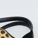 BALENCIAGA Cabas S Hand Bag Canvas Brown Silver 339933 Auth 154505-8