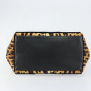 BALENCIAGA Cabas S Hand Bag Canvas Brown Silver 339933 Auth 154505-9