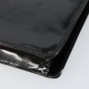 Salvatore Ferragamo Shoulder Bag Patent leather Black Gold Auth 154506-12