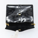 Salvatore Ferragamo Shoulder Bag Patent leather Black Gold Auth 154506-16