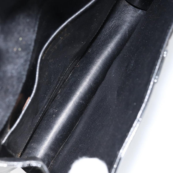 Salvatore Ferragamo Shoulder Bag Patent leather Black Gold Auth 154506