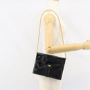 Salvatore Ferragamo Shoulder Bag Patent leather Black Gold Auth 154506-23