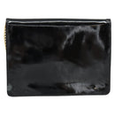Salvatore Ferragamo Shoulder Bag Patent leather Black Gold Auth 154506-3