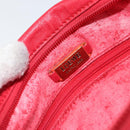 LOEWE Anagram Shoulder Bag Leather Red Gold Auth 154507-11