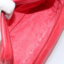 LOEWE Anagram Shoulder Bag Leather Red Gold Auth 154507-12