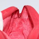 LOEWE Anagram Shoulder Bag Leather Red Gold Auth 154507-18