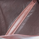 CELINE Clutch Bag Leather Brown Gold Auth 154509-17