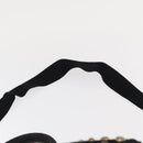 PRADA Studs Canapa GM Hand Bag Canvas 2way Black Gold Auth 154510-11