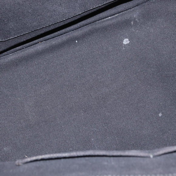 PRADA Studs Canapa GM Hand Bag Canvas 2way Black Gold Auth 154510