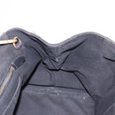 PRADA Studs Canapa GM Hand Bag Canvas 2way Black Gold Auth 154510-21