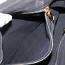 PRADA Studs Canapa GM Hand Bag Canvas 2way Black Gold Auth 154510-23