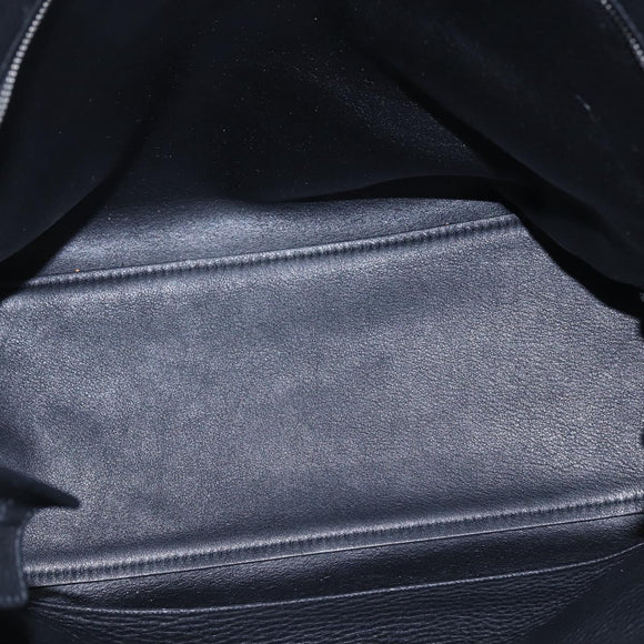 BALENCIAGA Tote Bag Leather Black Silver Auth 154511